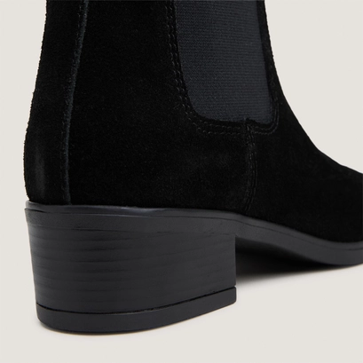 Boots chelsea à bouts pointus noir