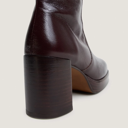 Bottes à plateformes marron foncé
