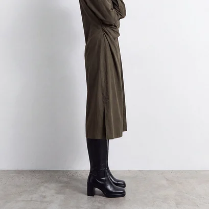 Bottes &agrave; plateformes en cuir vieilli noir | BAM | Jonak