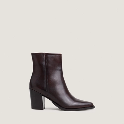 Bottines à bouts pointus marron foncé