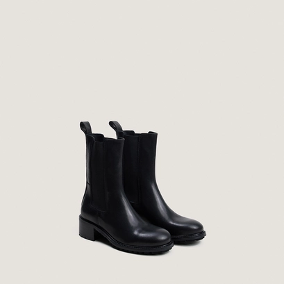 Bottines à élastiques et semelles crantées noir
