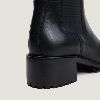 Bottines à élastiques et semelles crantées noir