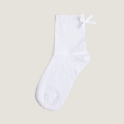 Chaussettes courtes &agrave; n&oelig;uds en textile blanc | FABLO | Jonak