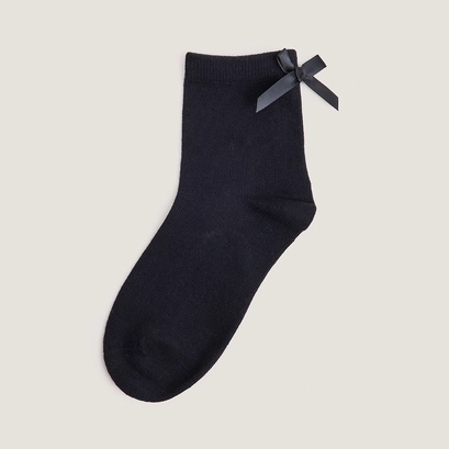 Chaussettes courtes &agrave; n&oelig;uds en textile noir | FABLO | Jonak