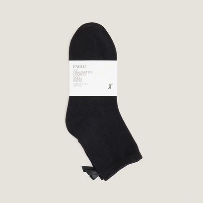 Chaussettes courtes &agrave; n&oelig;uds en textile noir | FABLO | Jonak
