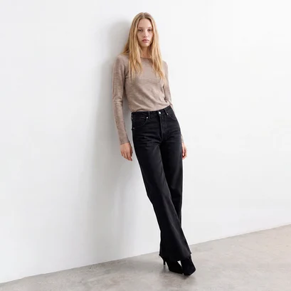 Bottines &agrave; talons fins et bouts pointus en cro&ucirc;te noire | BORGIA | Jonak