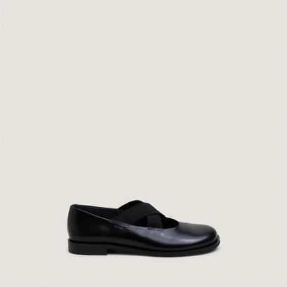 Ballerines à brides élastiques noir