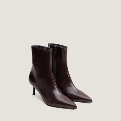 Bottines à bouts pointus bordeaux