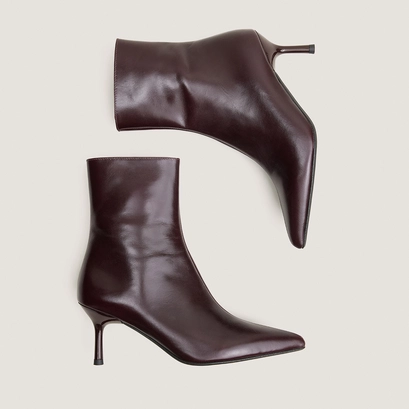 Bottines à bouts pointus bordeaux