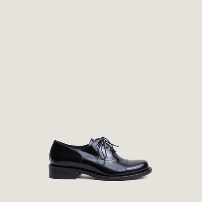 Mocassins à lacets et bouts ronds noir