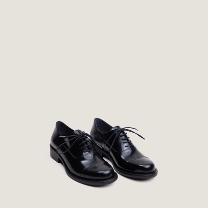 Mocassins à lacets et bouts ronds noir
