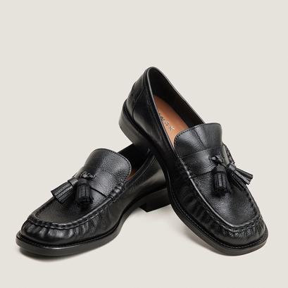 Mocassins à pampilles noir