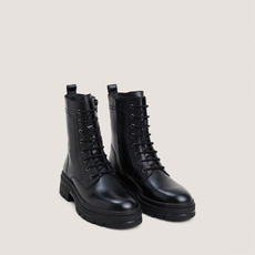 Boots &agrave; lacets noir