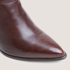 Bottines &agrave; fermetures &eacute;clairs arri&egrave;res marron