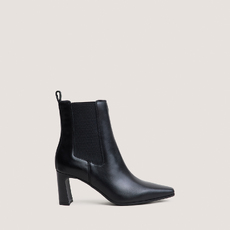 Bottines &agrave; &eacute;lastiques et bouts carr&eacute;s noir