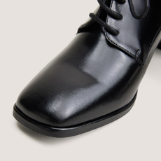 Derbies &agrave; talons et bouts carr&eacute;s noir