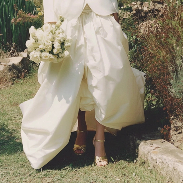 Sandales &agrave; talons et brides entrelac&eacute;es en cuir craquel&eacute; or | DIWI | Jonak