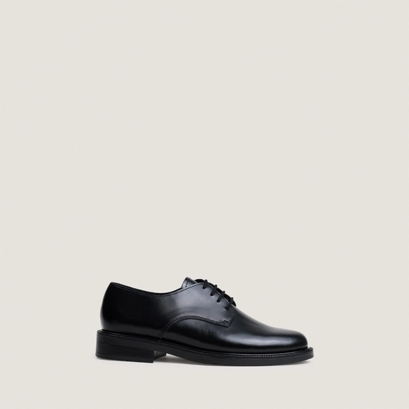 Derbies à empeignes unies et lacets en cuir noir | NYLON | Jonak