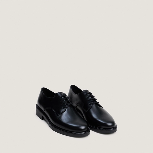 Derbies à empeignes unies et lacets en cuir noir | NYLON | Jonak