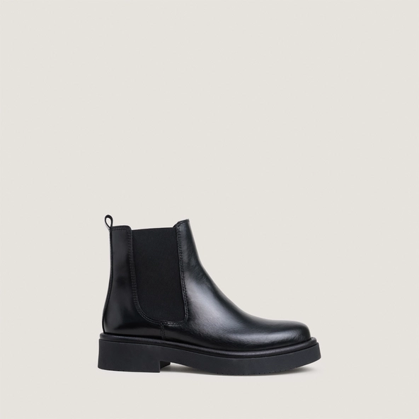 Boots chelsea à semelles épaisses en cuir noir | NICOLAS | Jonak