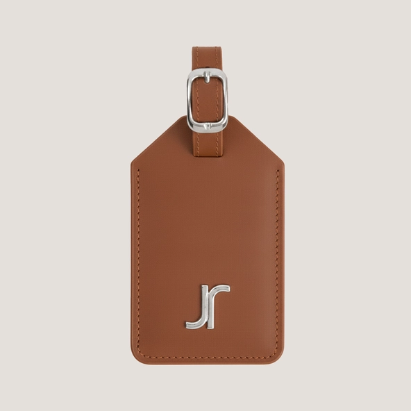 Porte-adresse avec monogramme en cuir camel | PORTE-ADRESSE | Jonak