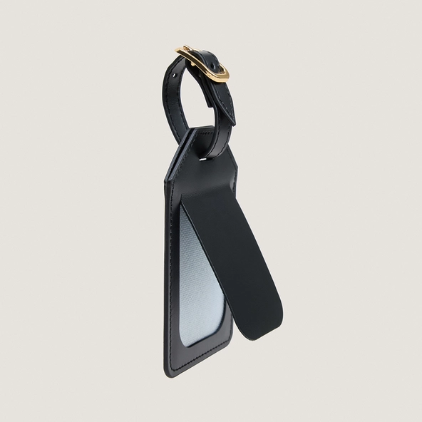 Porte-adresse avec monogramme en cuir noir | PORTE-ADRESSE | Jonak