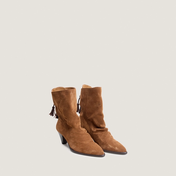 Bottines à lacets arrières en croûte cognac | PIO | Jonak