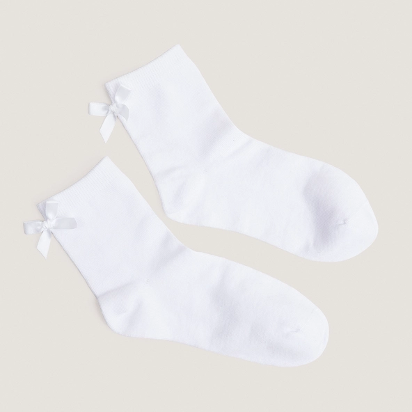 Chaussettes courtes à nœuds en textile blanc | FABLO | Jonak
