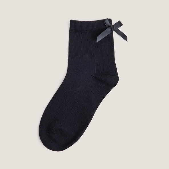 Chaussettes courtes à nœuds en textile noir | FABLO | Jonak