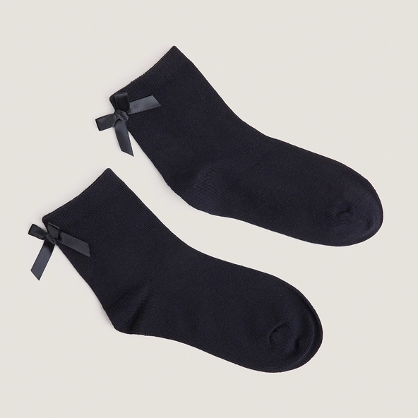 Chaussettes courtes à nœuds en textile noir | FABLO | Jonak