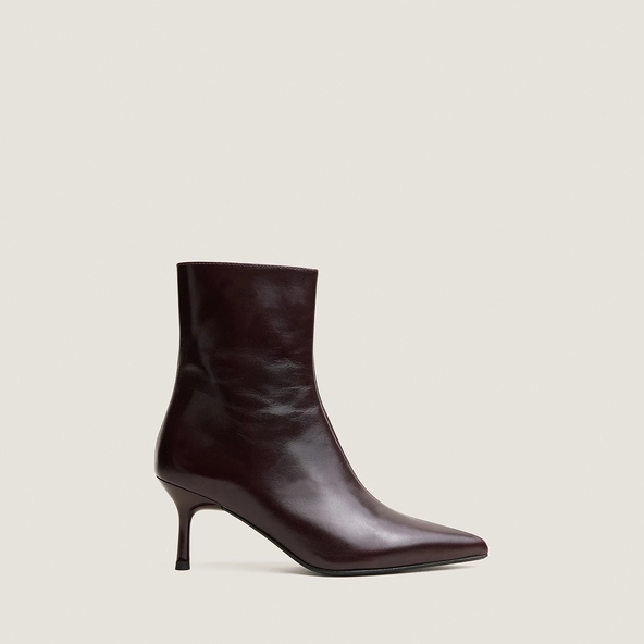 Bottines à bouts pointus en cuir bordeaux | DIEM | Jonak
