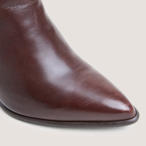Bottines &agrave; fermetures &eacute;clairs arri&egrave;res marron