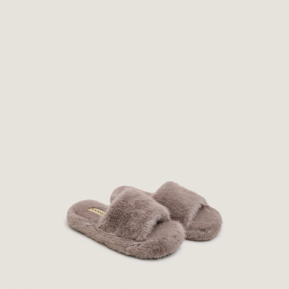 Chaussons en fourrure synthétique grise | JOURNEY | Jonak