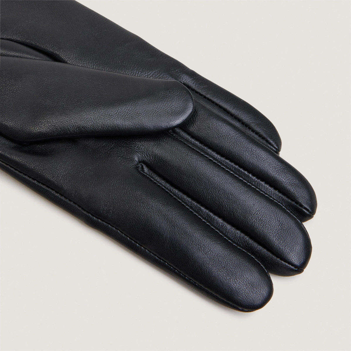 Gants longs en cuir noir | JUMELLE | Jonak