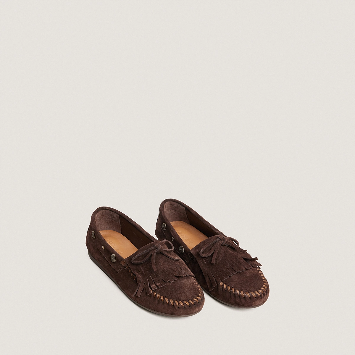 Mocassins souples à lacets en croûte marron | LOUISON | Jonak