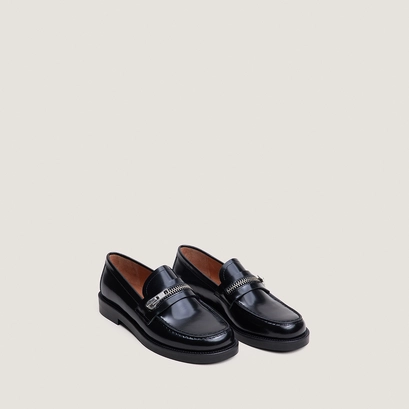 Mocassins à zips noir