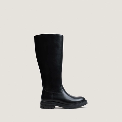 Bottes à semelles crantées en cuir noir | AGILUS | Jonak