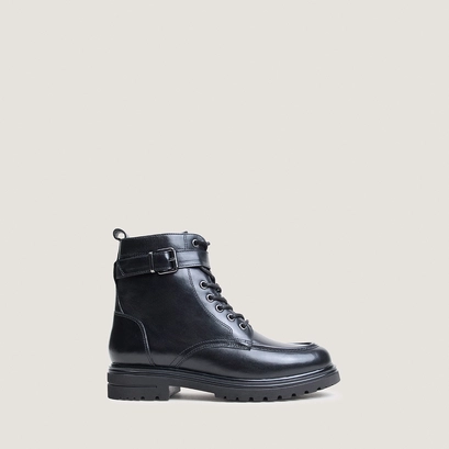 Boots à boucles et lacets noir
