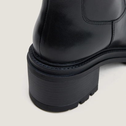 Boots à semelles crantées noir