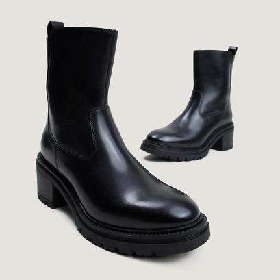 Boots à semelles crantées noir