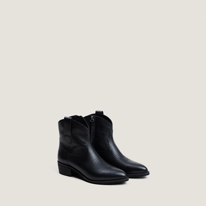 Bottines à petits talons noir