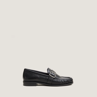 Mocassins à bouts ronds et brides ajustables noir