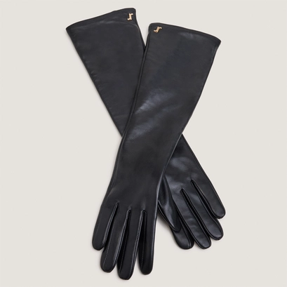 Gants longs en cuir noir | JUMELLE | Jonak