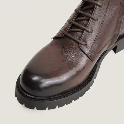 Boots à lacets marron