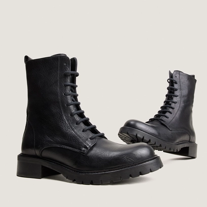 Boots à lacets noir