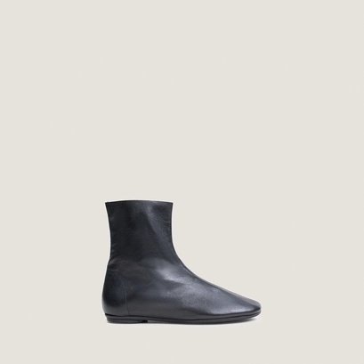 Bottines plates à bouts ronds noir
