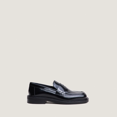 Mocassins à bouts carrés noir