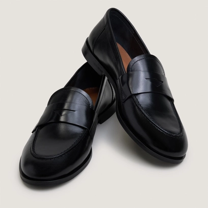Mocassins à bouts ronds noir