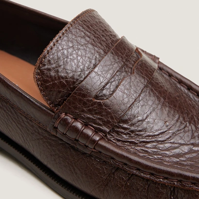 Mocassins à bouts ronds marron