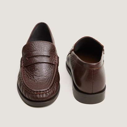 Mocassins à bouts ronds marron